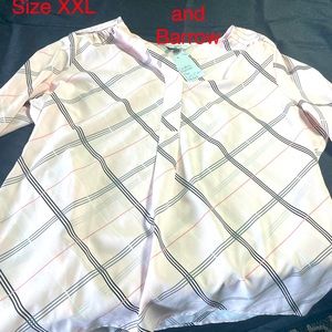 Croft and Barrow plaid blouse.